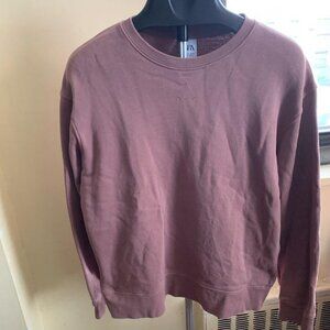 Mens Zara mauve crewneck sweatshirt